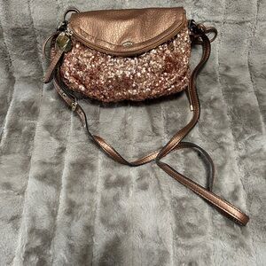 Elegant Bronze Sequin Women's Bag